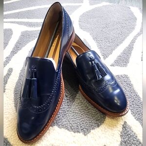 Talbots Indigo Blue Leighton Brogue 8M with Tassel.